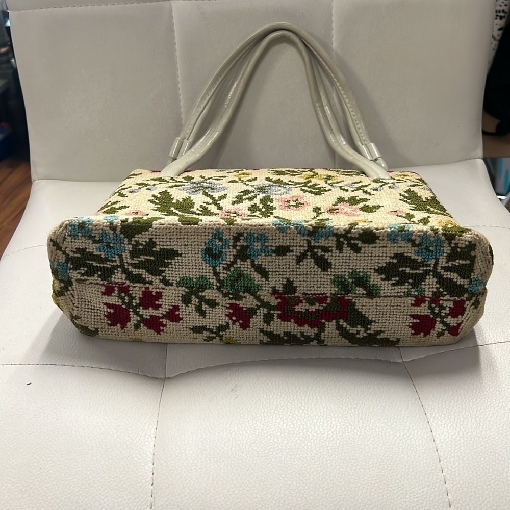 Vintage 1960s needlepoint floral purse amazing condition - Picture 4 of 11
